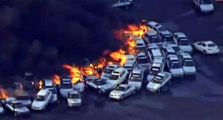Cars On Fire In Japan