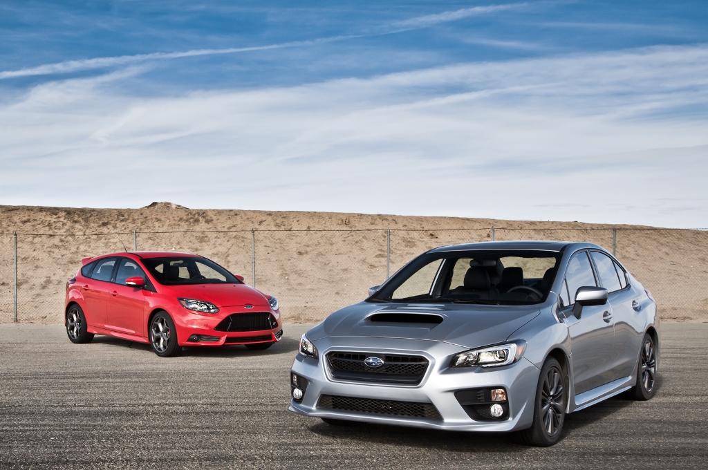 2014-Ford-Focus-ST-2015-Subaru-WRX
