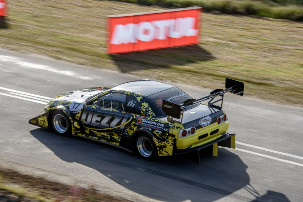 Des Gutzeit in the 1500HP Skyline couldn't repeat his 2015 victory