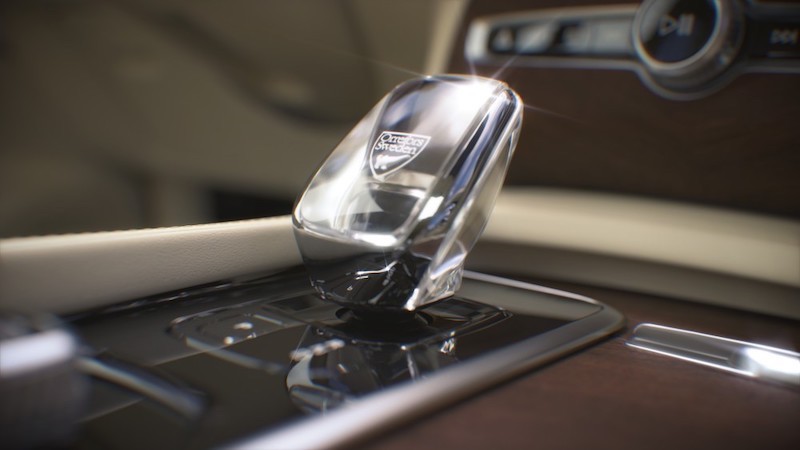 The refreshed Volvo XC90 Inscription T8 Twin Engine Interior Detail - Orrefors Gearshift